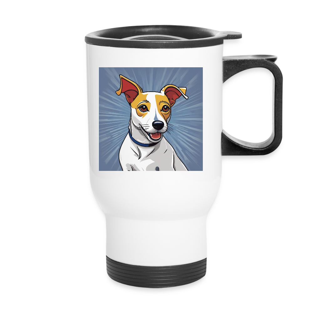 Thermobecher mit Tragegriff, - Weiß