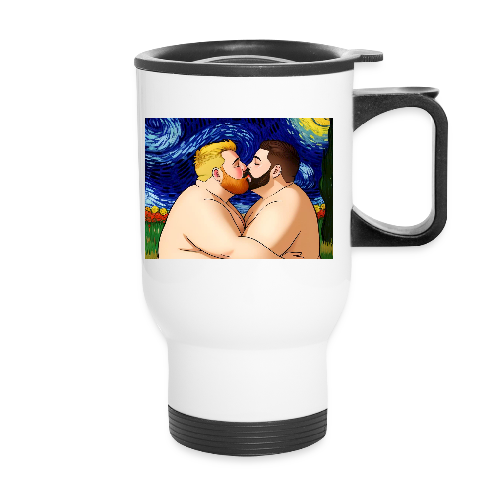 Thermobecher mit Tragegriff, Chubbies 1 van Gogh - Weiß