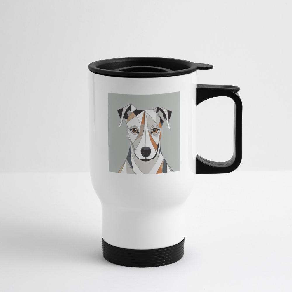 Thermobecher mit Tragegriff, - Weiß