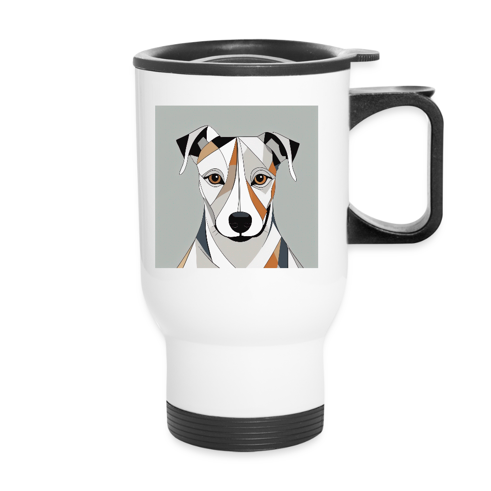 Thermobecher mit Tragegriff, - Weiß