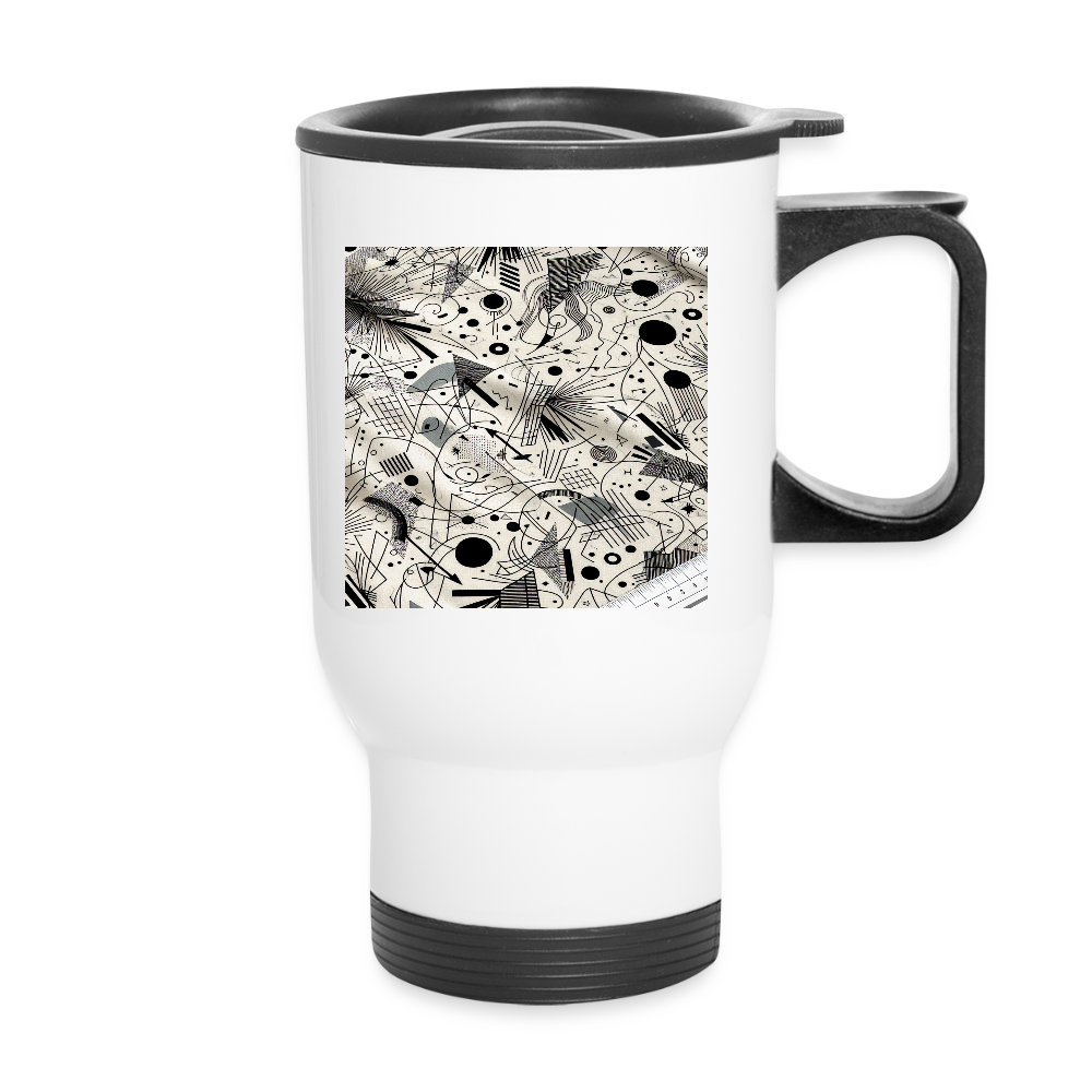 Thermobecher mit Tragegriff, - Weiß