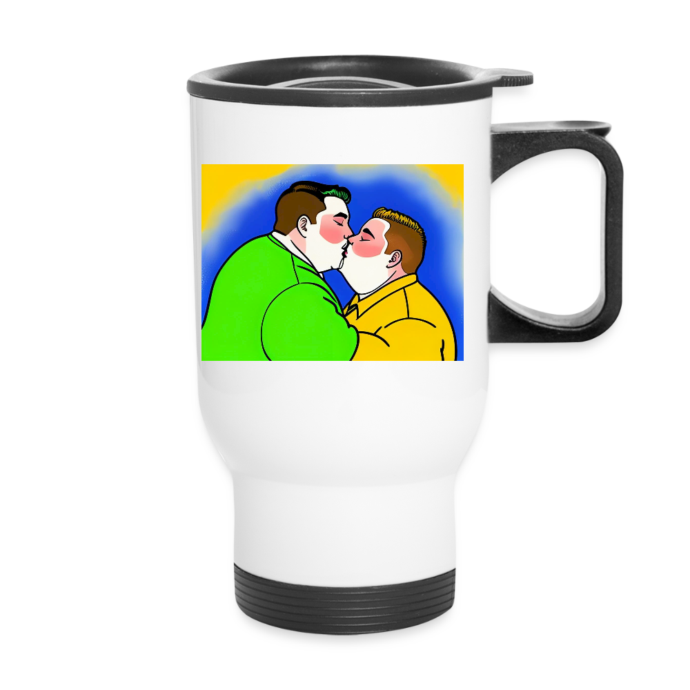 Thermobecher mit Tragegriff, Chubbies 2 Chagall - Weiß