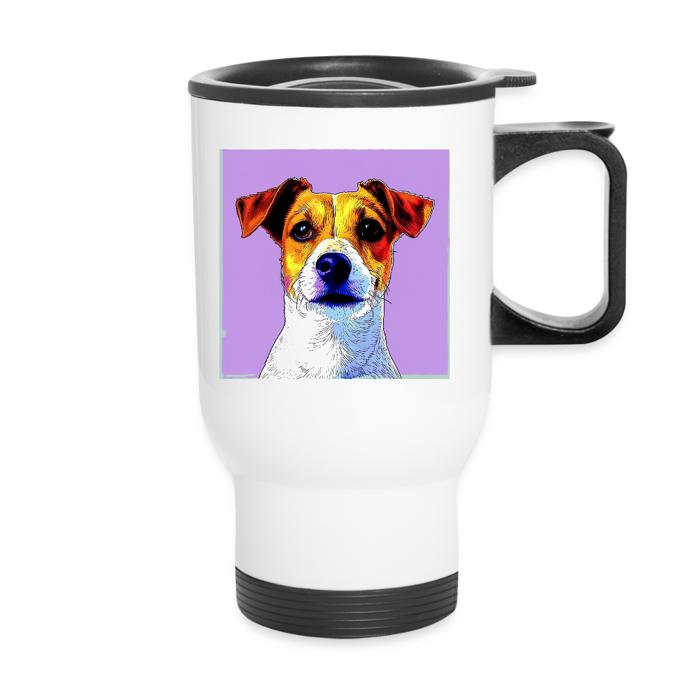 Thermobecher mit Tragegriff, - Weiß