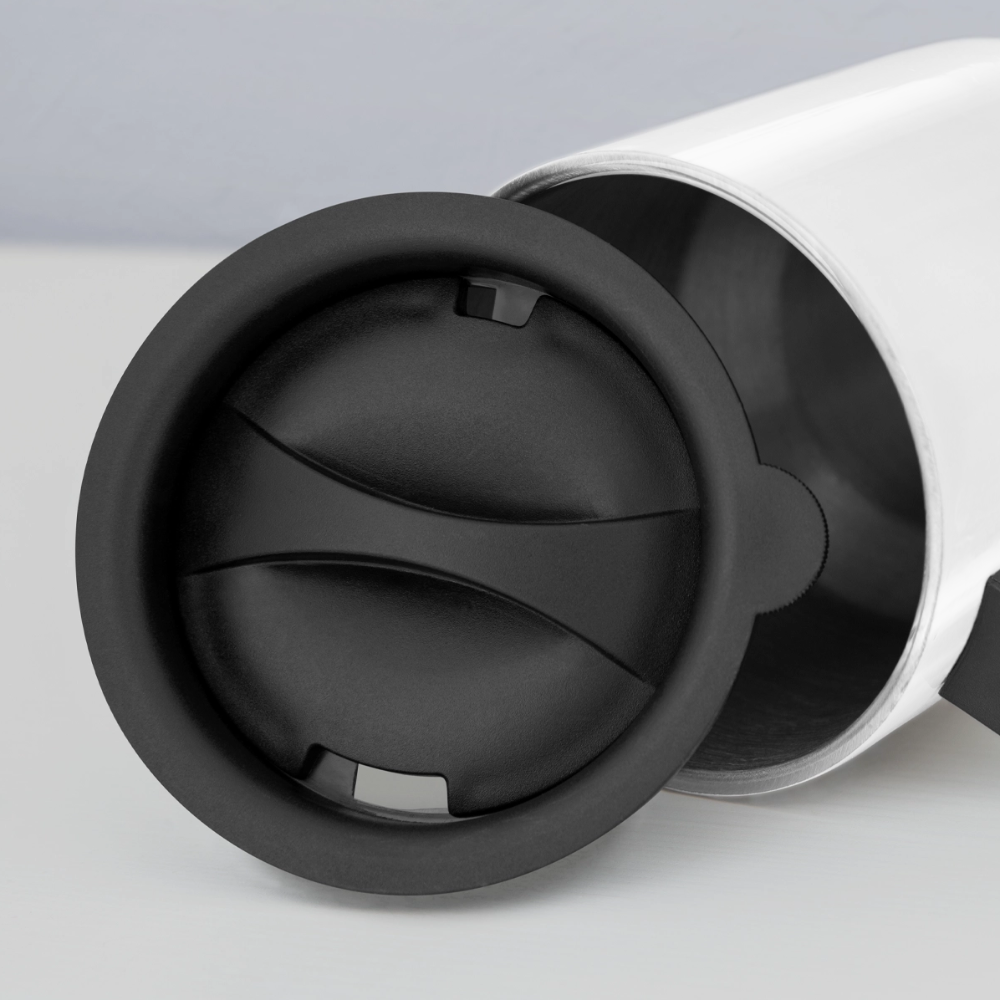 Thermobecher mit Tragegriff, Rainbow Blitz - Weiß