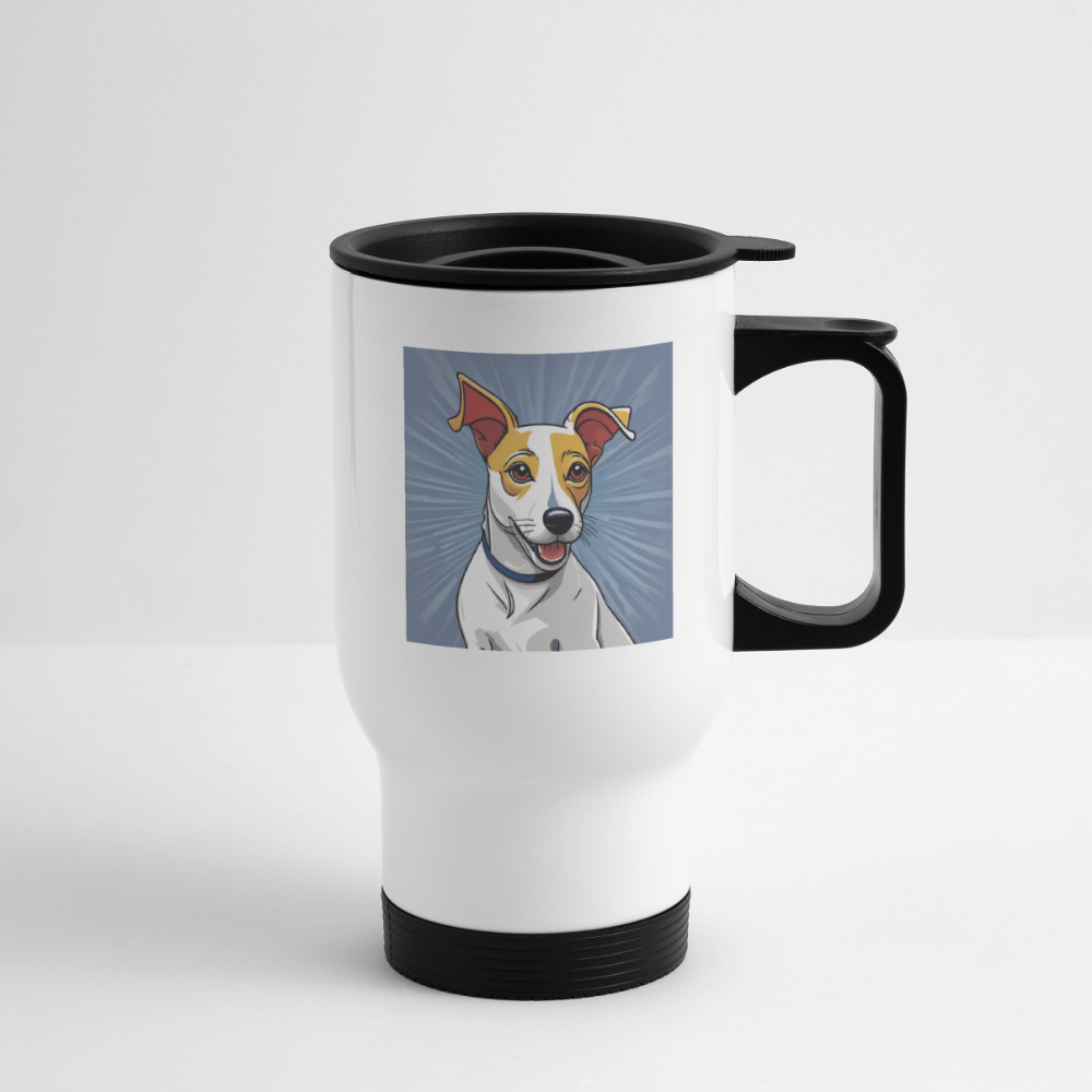 Thermobecher mit Tragegriff, - Weiß