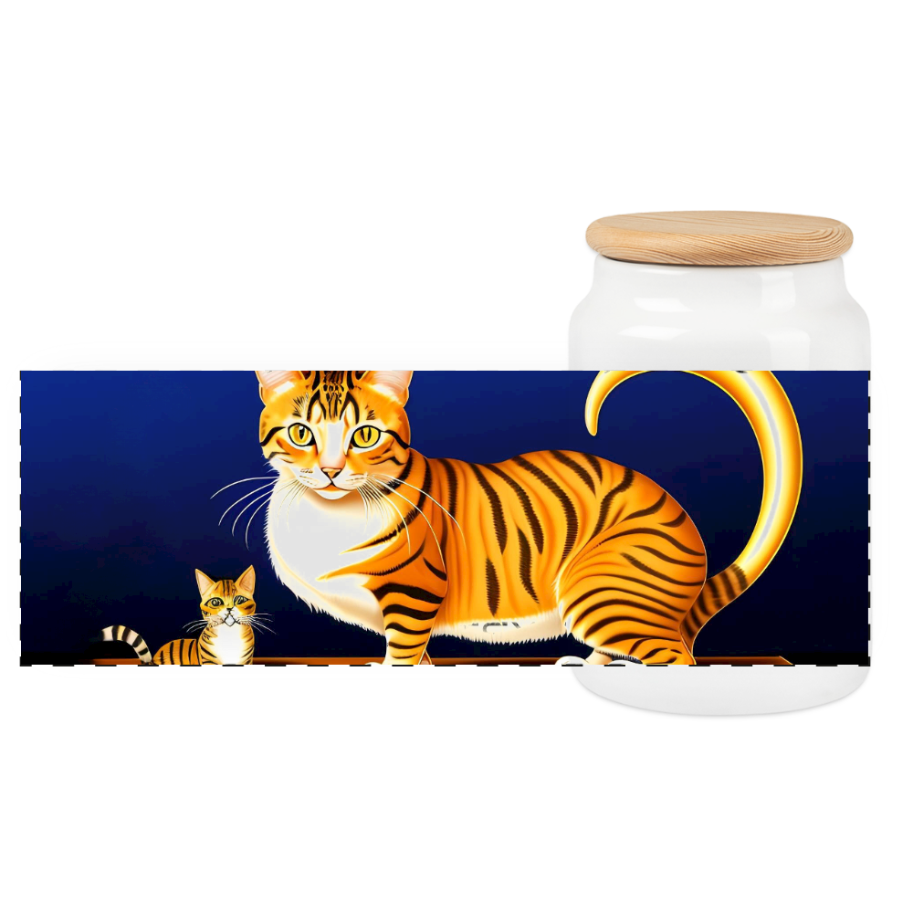 Keksdose mit Holzdeckel - Weiß