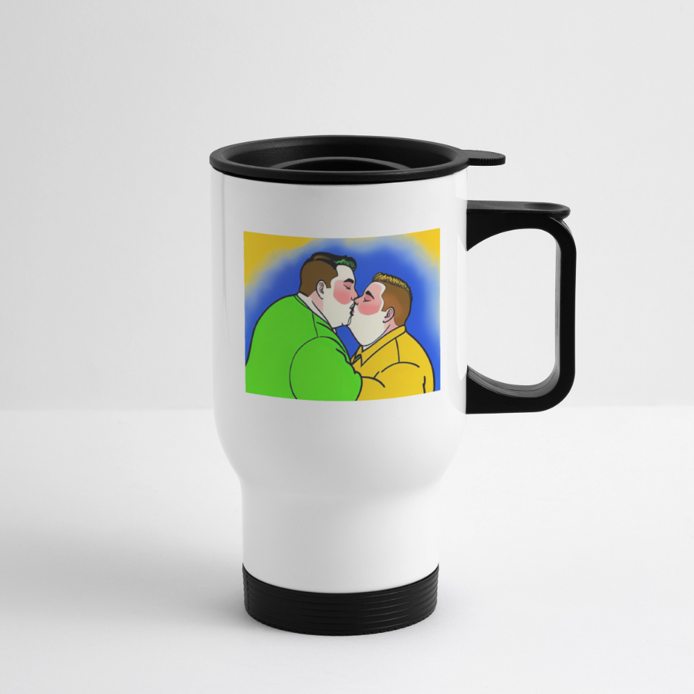 Thermobecher mit Tragegriff, Chubbies 2 Chagall - Weiß