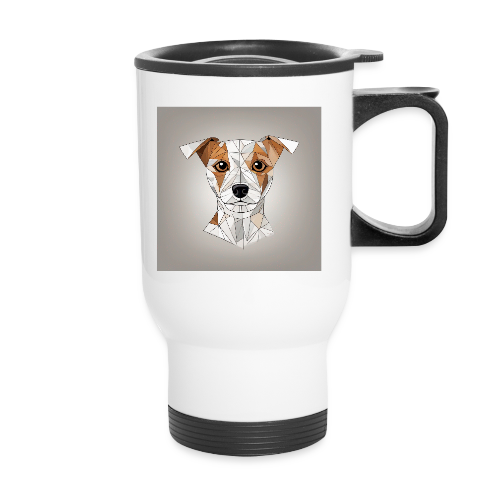 Thermobecher mit Tragegriff, - Weiß