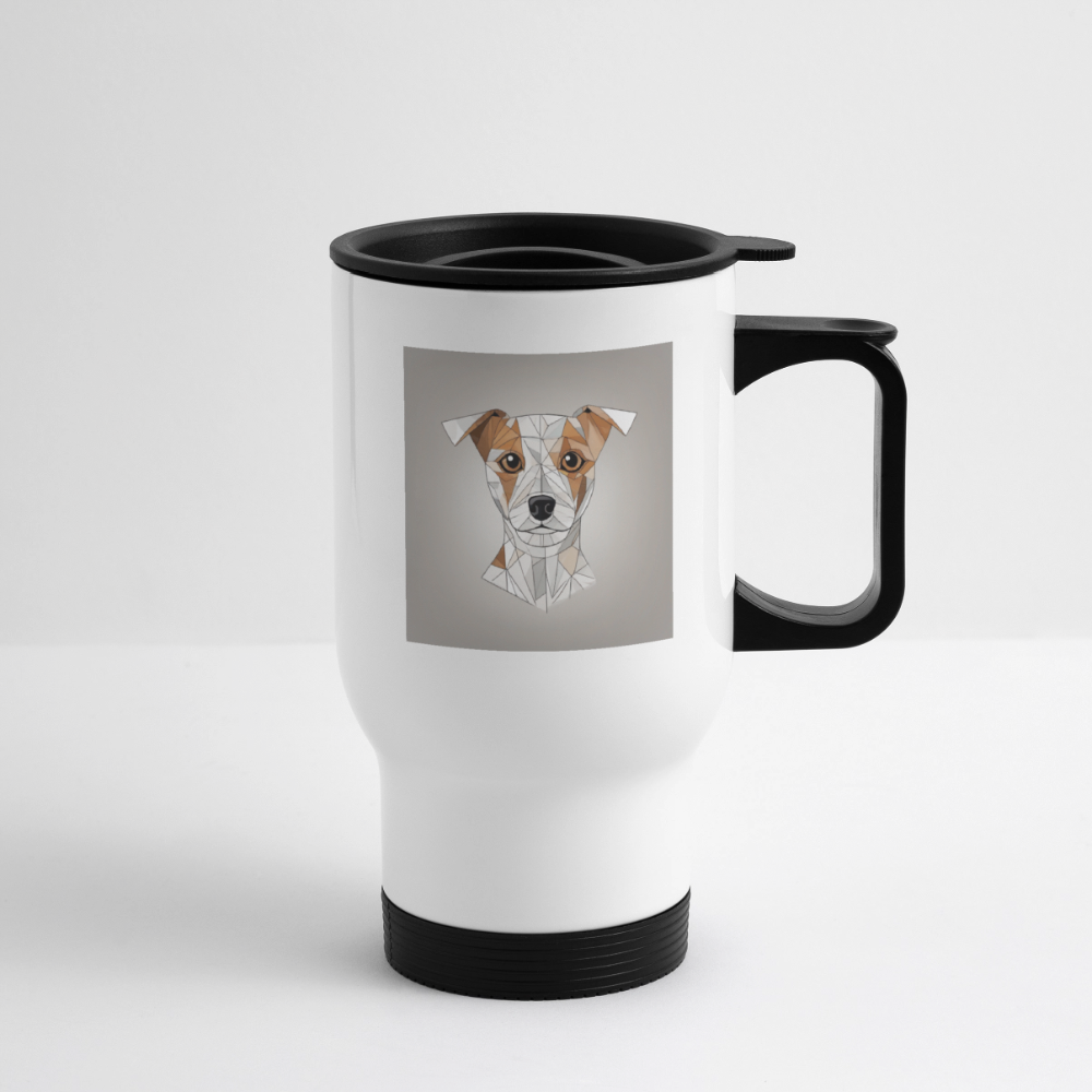 Thermobecher mit Tragegriff, - Weiß