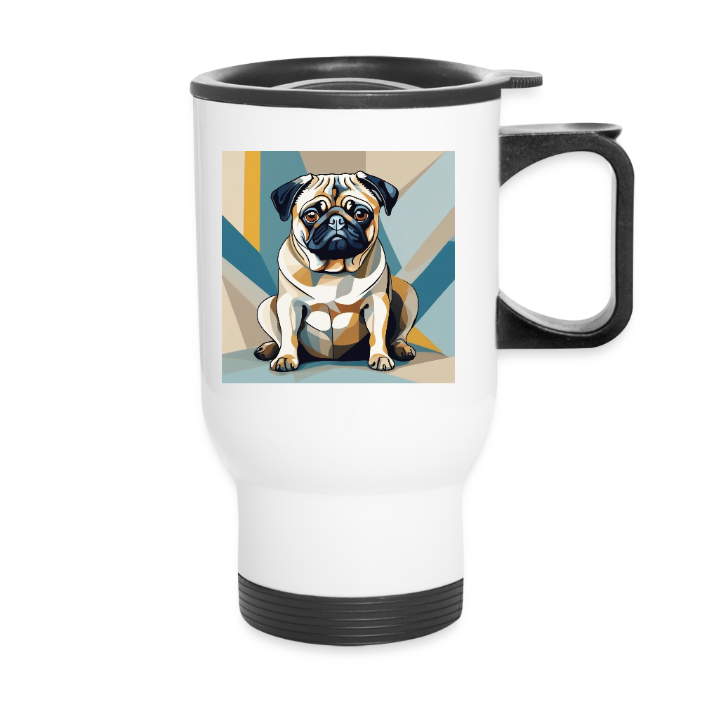 Thermobecher mit Tragegriff - Weiß