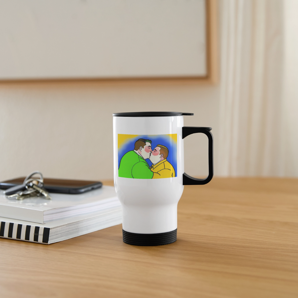 Thermobecher mit Tragegriff, Chubbies 2 Chagall - Weiß