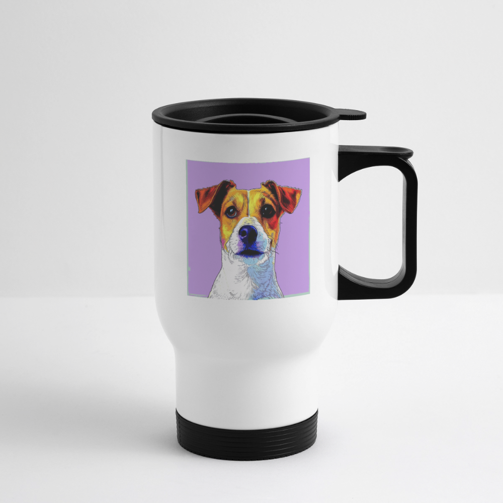 Thermobecher mit Tragegriff, - Weiß