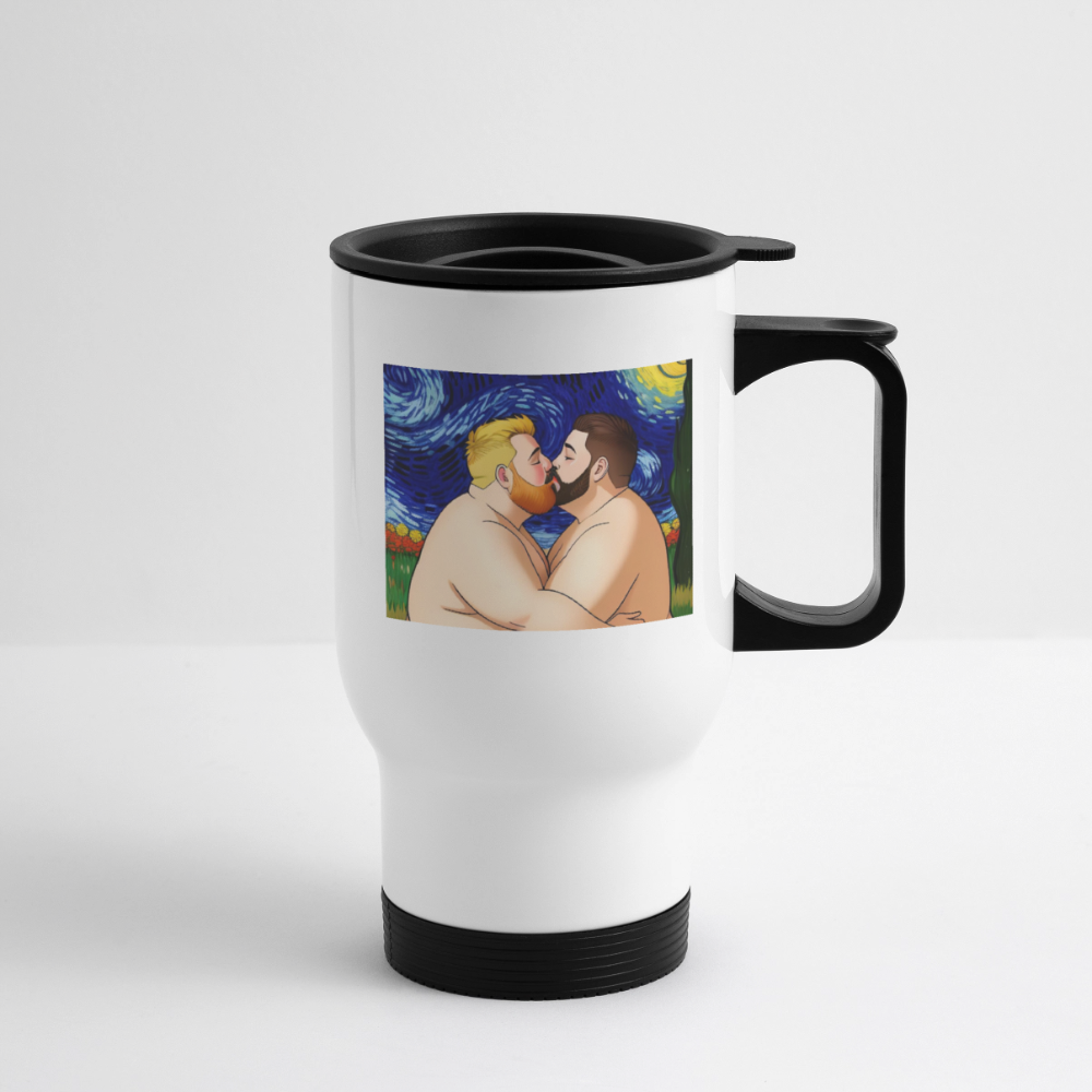 Thermobecher mit Tragegriff, Chubbies 1 van Gogh - Weiß