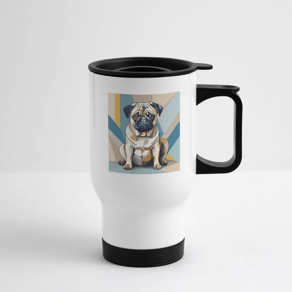 Thermobecher mit Tragegriff - Weiß