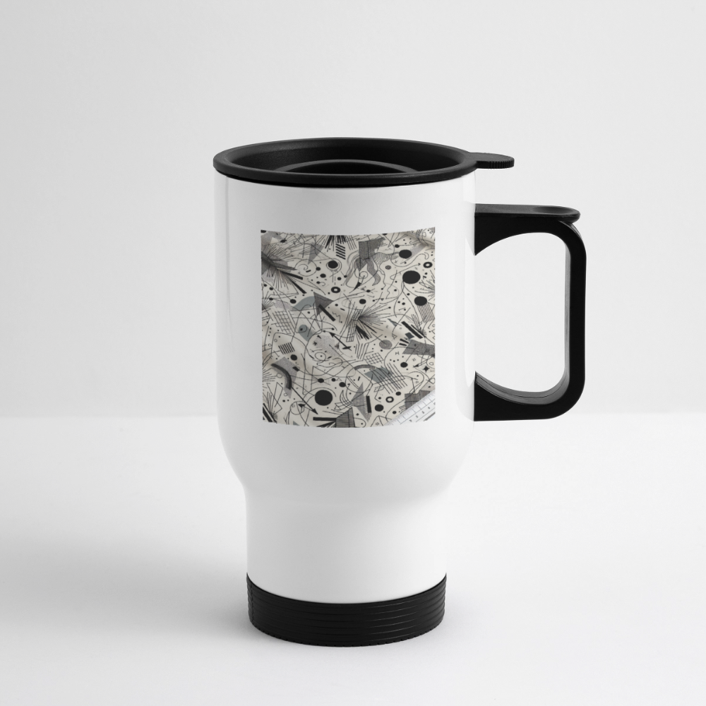 Thermobecher mit Tragegriff, - Weiß