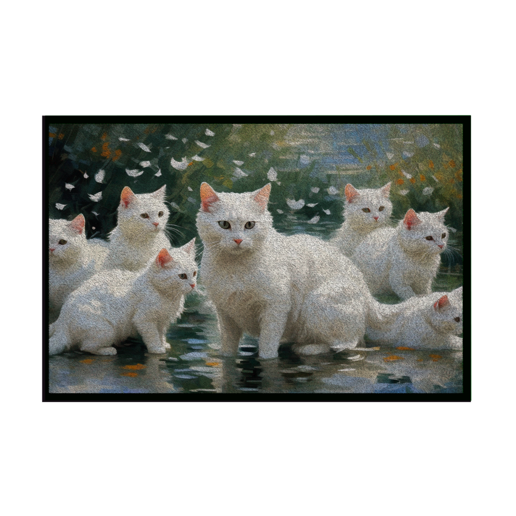 Fußmatte mit Gummirand KATZEN TEST