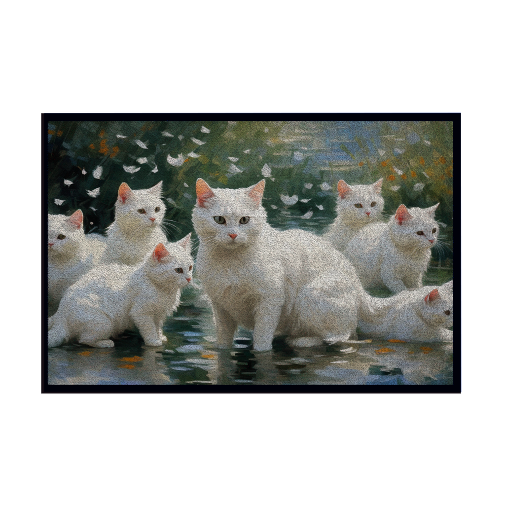 Fußmatte mit Gummirand KATZEN TEST