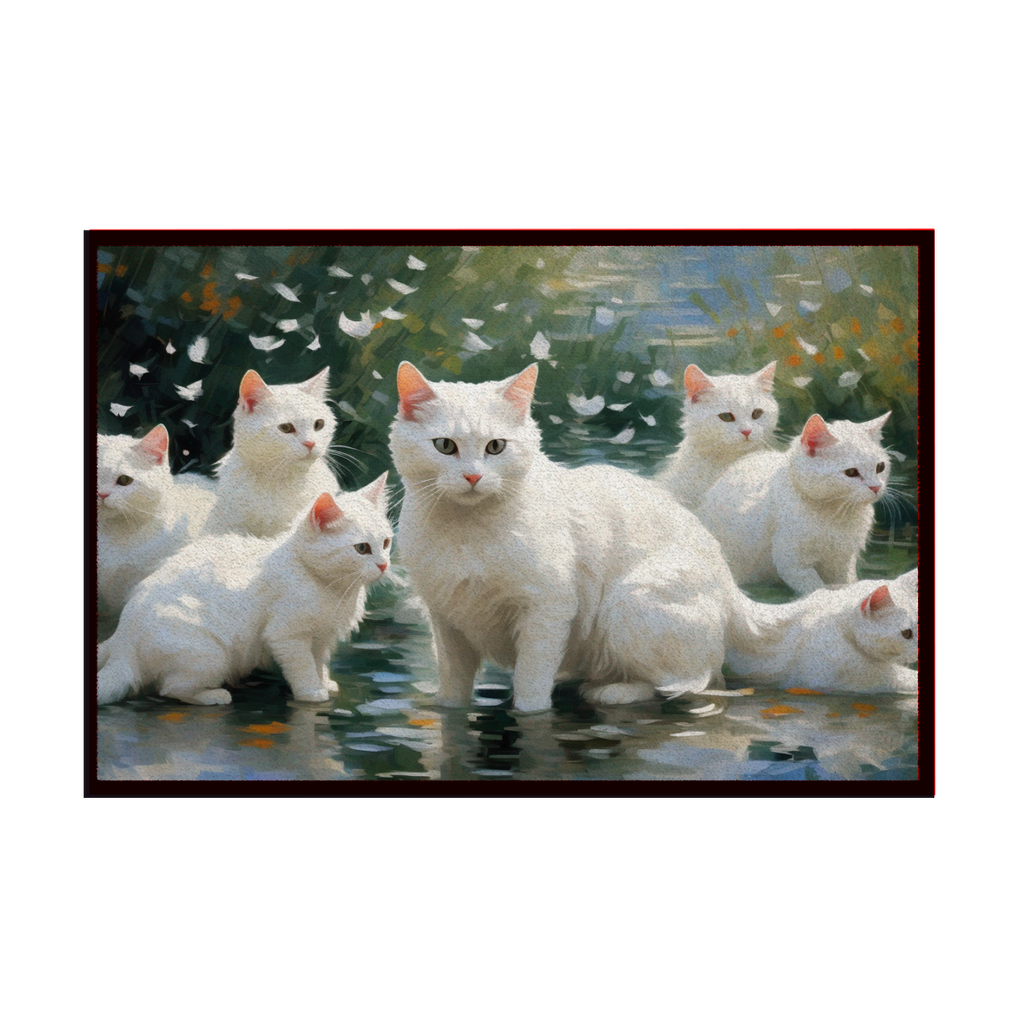 Fußmatte mit Gummirand KATZEN TEST